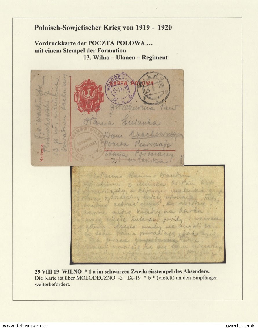 27735 Polen - Besonderheiten: 1918/1924, collection of 44 covers/cards relating to the 1918/1919 POLISH-UK
