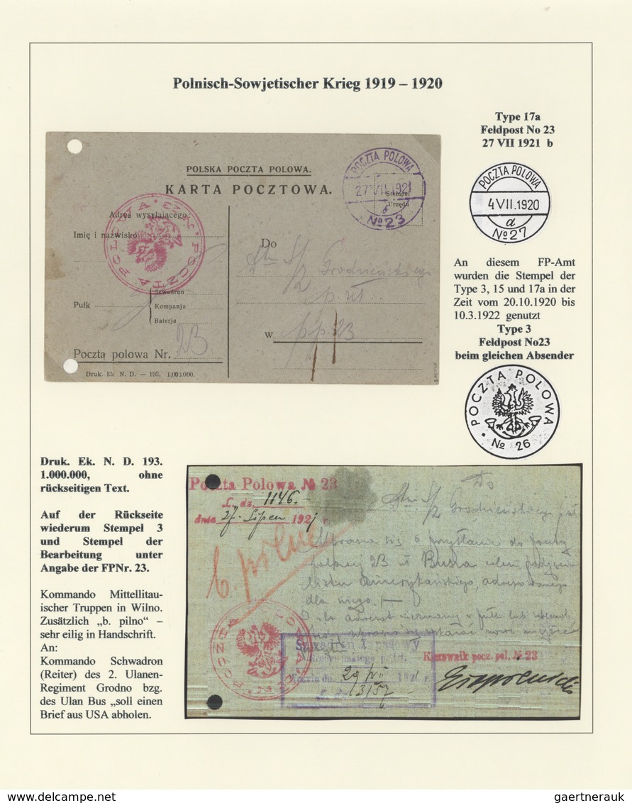 27735 Polen - Besonderheiten: 1918/1924, collection of 44 covers/cards relating to the 1918/1919 POLISH-UK