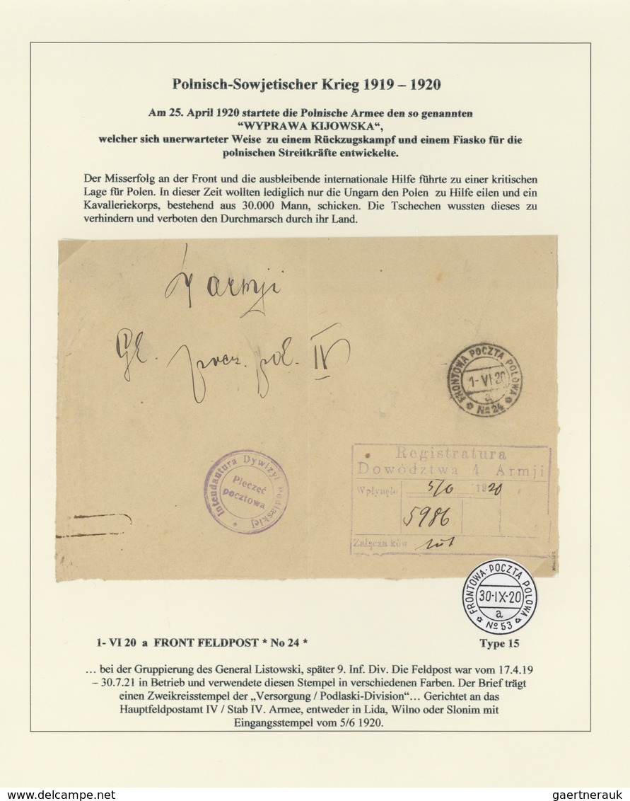 27735 Polen - Besonderheiten: 1918/1924, collection of 44 covers/cards relating to the 1918/1919 POLISH-UK