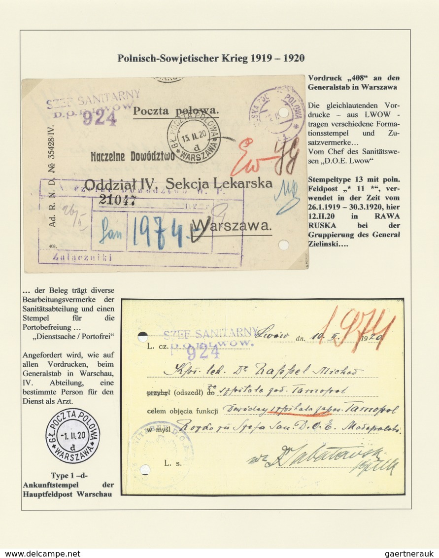 27735 Polen - Besonderheiten: 1918/1924, collection of 44 covers/cards relating to the 1918/1919 POLISH-UK