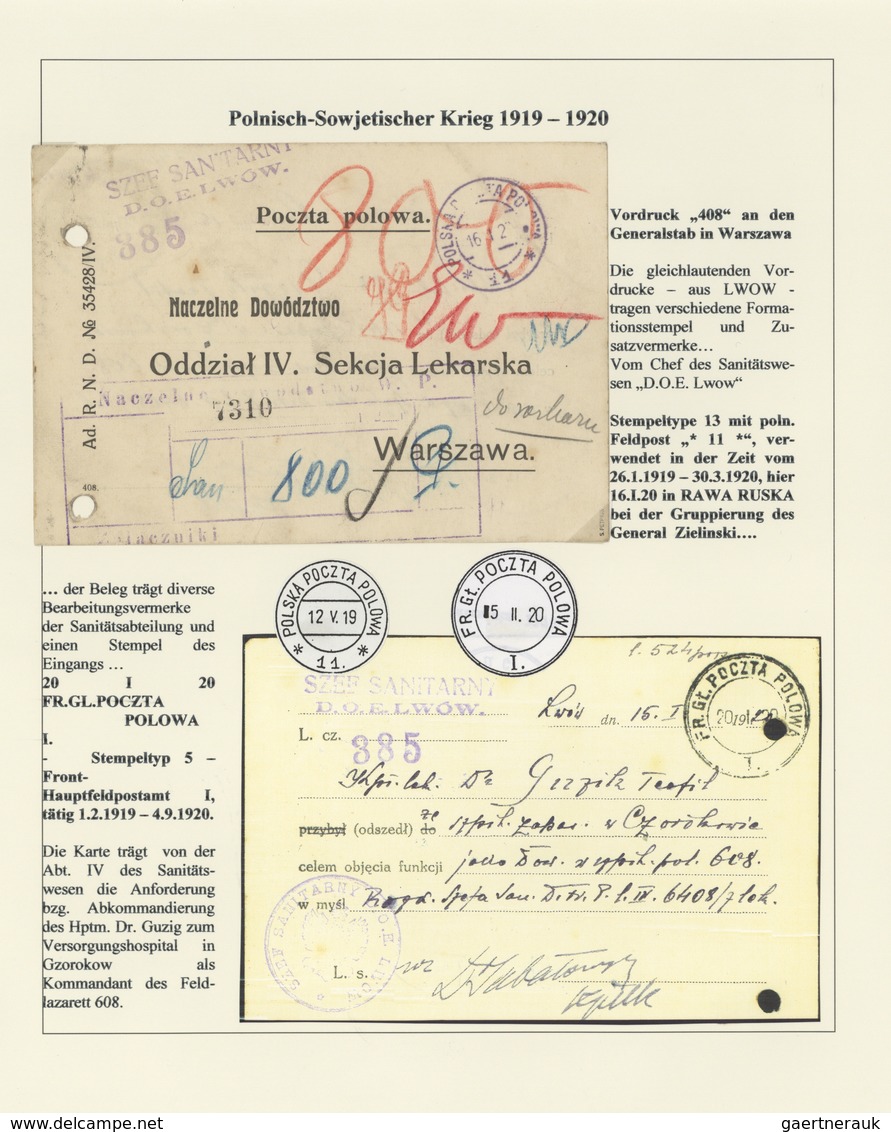 27735 Polen - Besonderheiten: 1918/1924, collection of 44 covers/cards relating to the 1918/1919 POLISH-UK