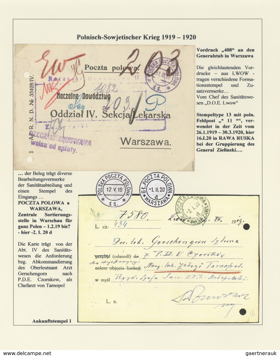 27735 Polen - Besonderheiten: 1918/1924, collection of 44 covers/cards relating to the 1918/1919 POLISH-UK