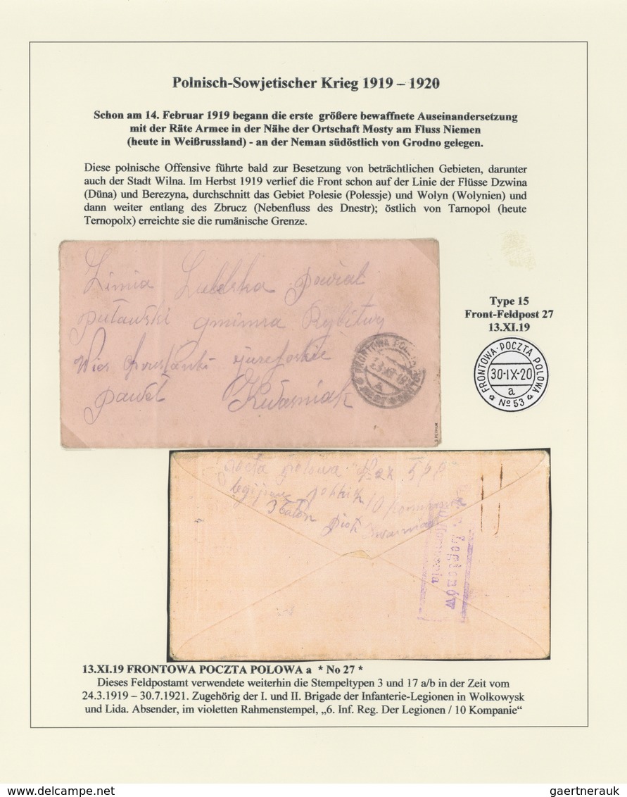 27735 Polen - Besonderheiten: 1918/1924, collection of 44 covers/cards relating to the 1918/1919 POLISH-UK