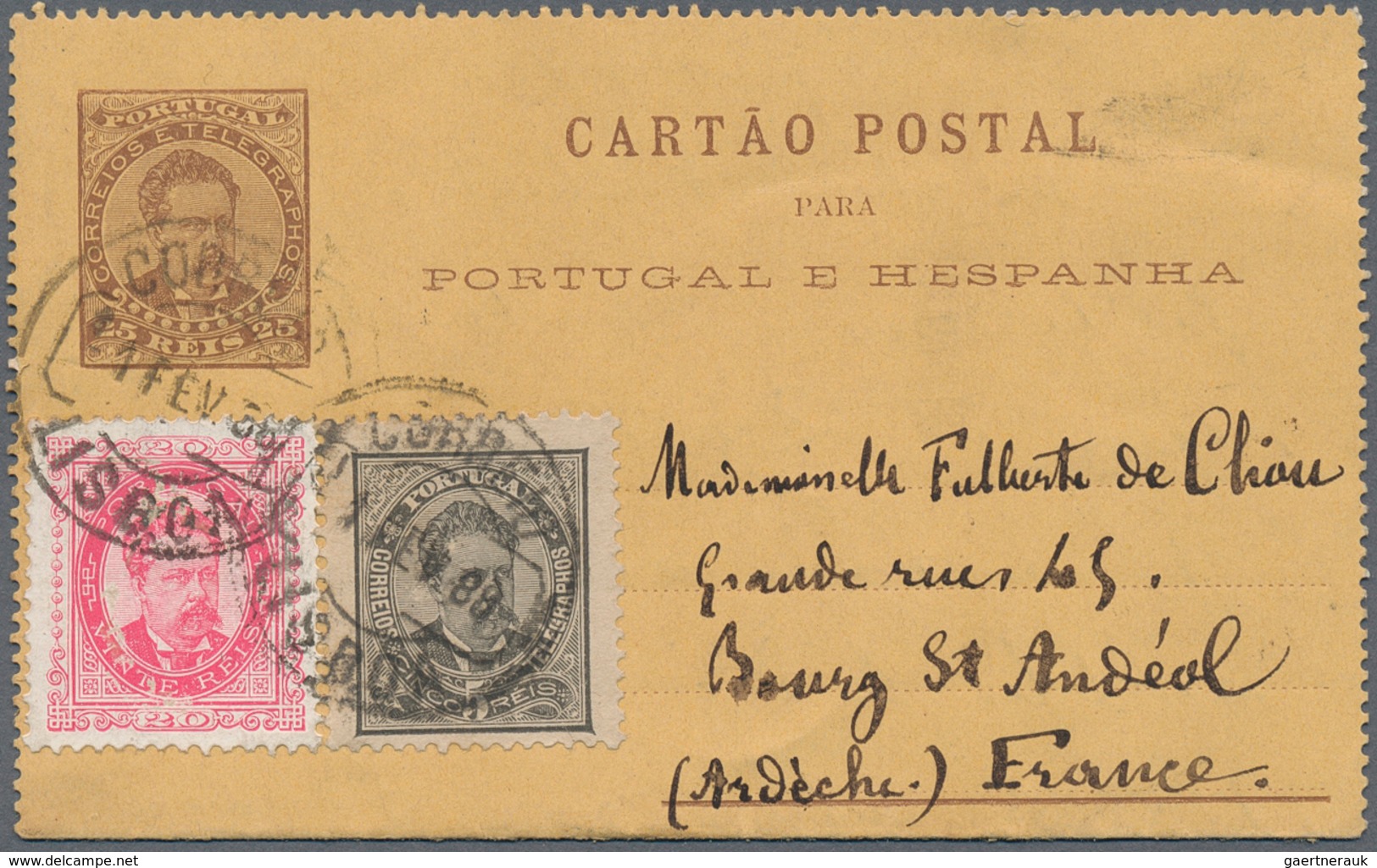 27739 Portugal: 1820/1946: 21 envelopes and postal stationeries including pre-philatelic, registered and u