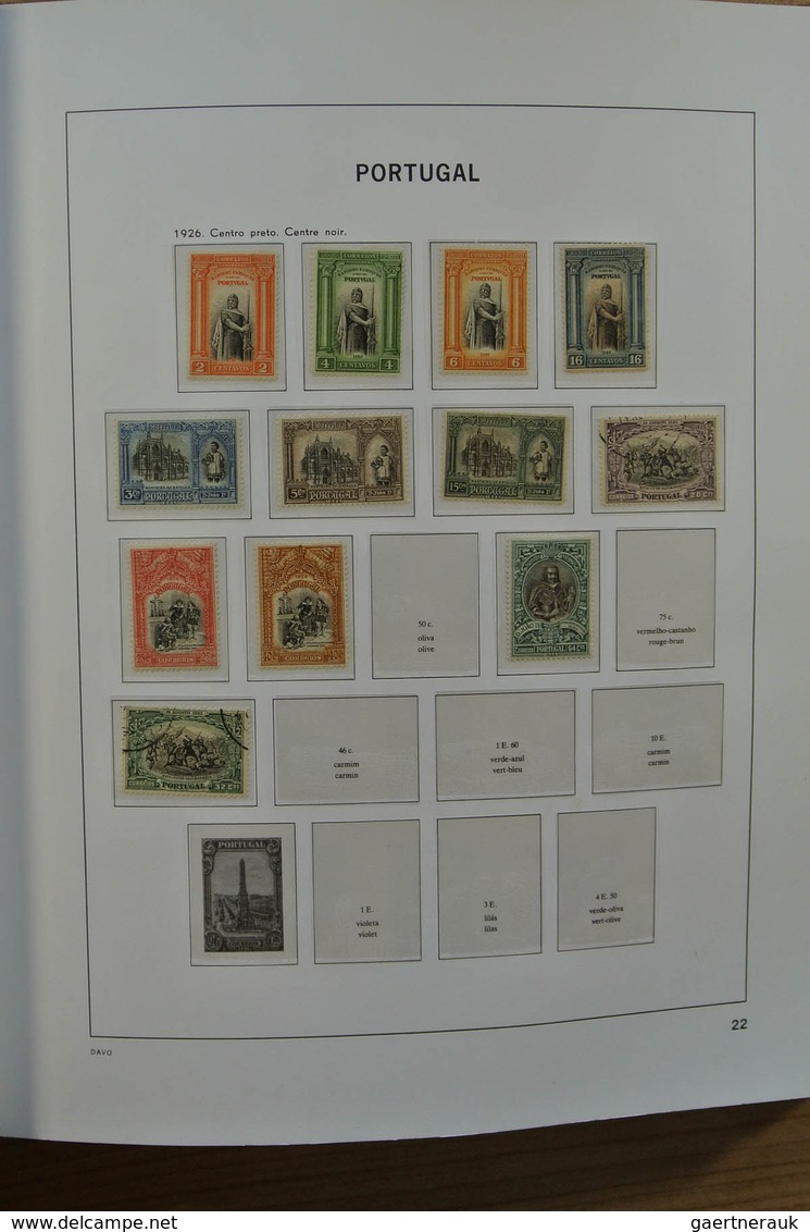 27741 Portugal: 1853-1992. Nicely filled, mostly used collection Portugal 1853-1992 in 2 Davo albums, incl