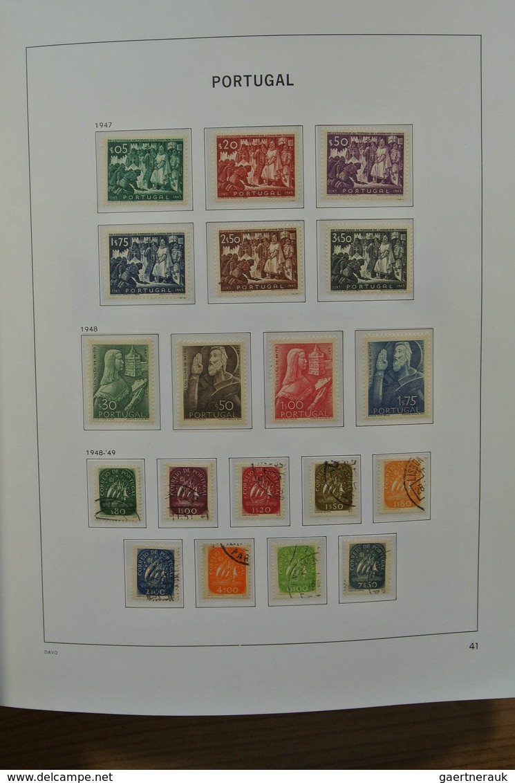 27741 Portugal: 1853-1992. Nicely filled, mostly used collection Portugal 1853-1992 in 2 Davo albums, incl