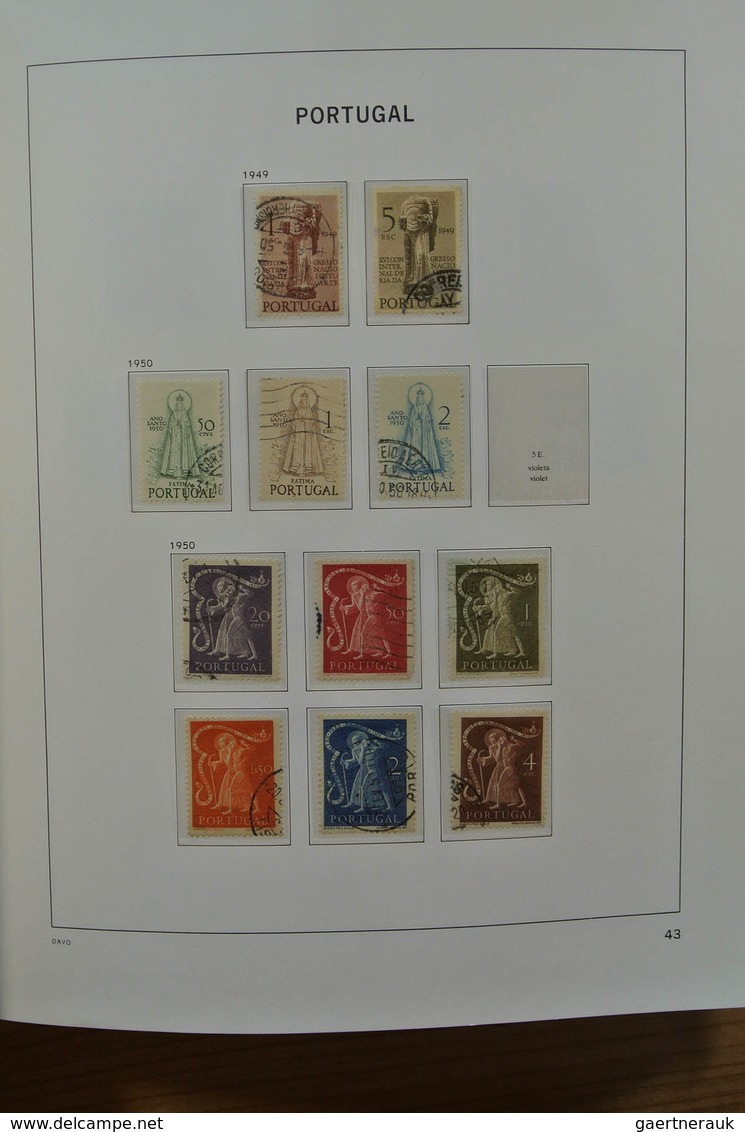 27741 Portugal: 1853-1992. Nicely filled, mostly used collection Portugal 1853-1992 in 2 Davo albums, incl