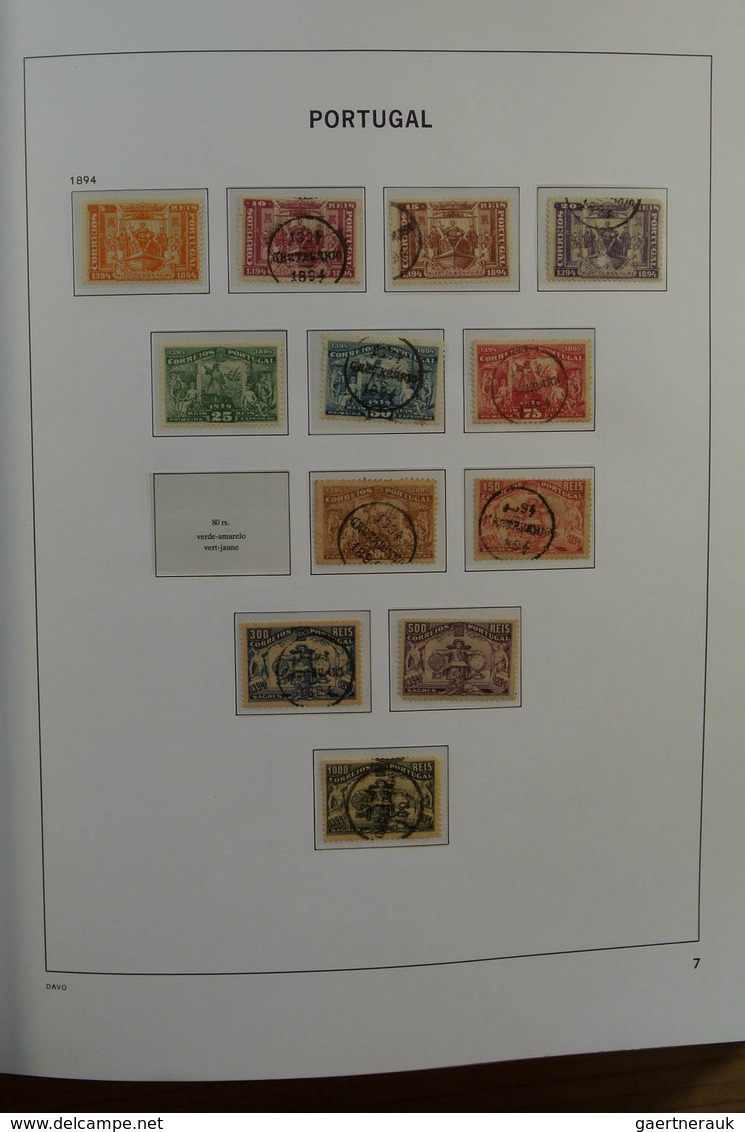 27741 Portugal: 1853-1992. Nicely filled, mostly used collection Portugal 1853-1992 in 2 Davo albums, incl