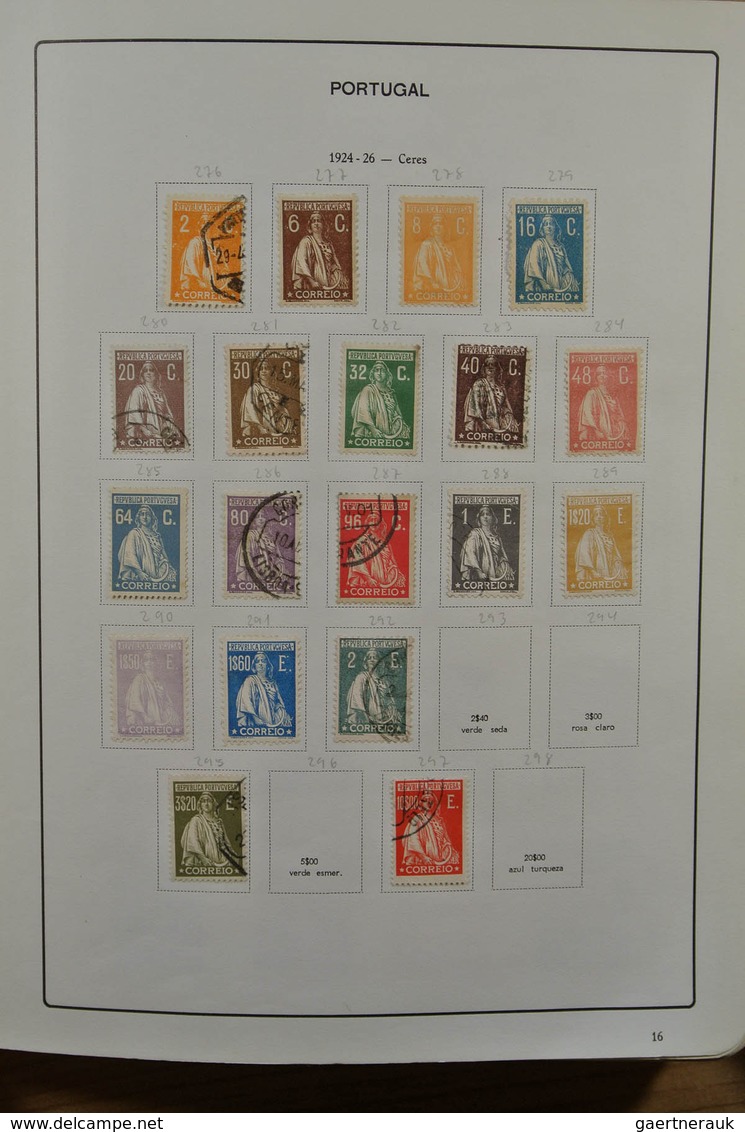 27742 Portugal: 1853-1983. Nicely filled, mint hinged and used collection Portugal 1853-1983 in album, inc