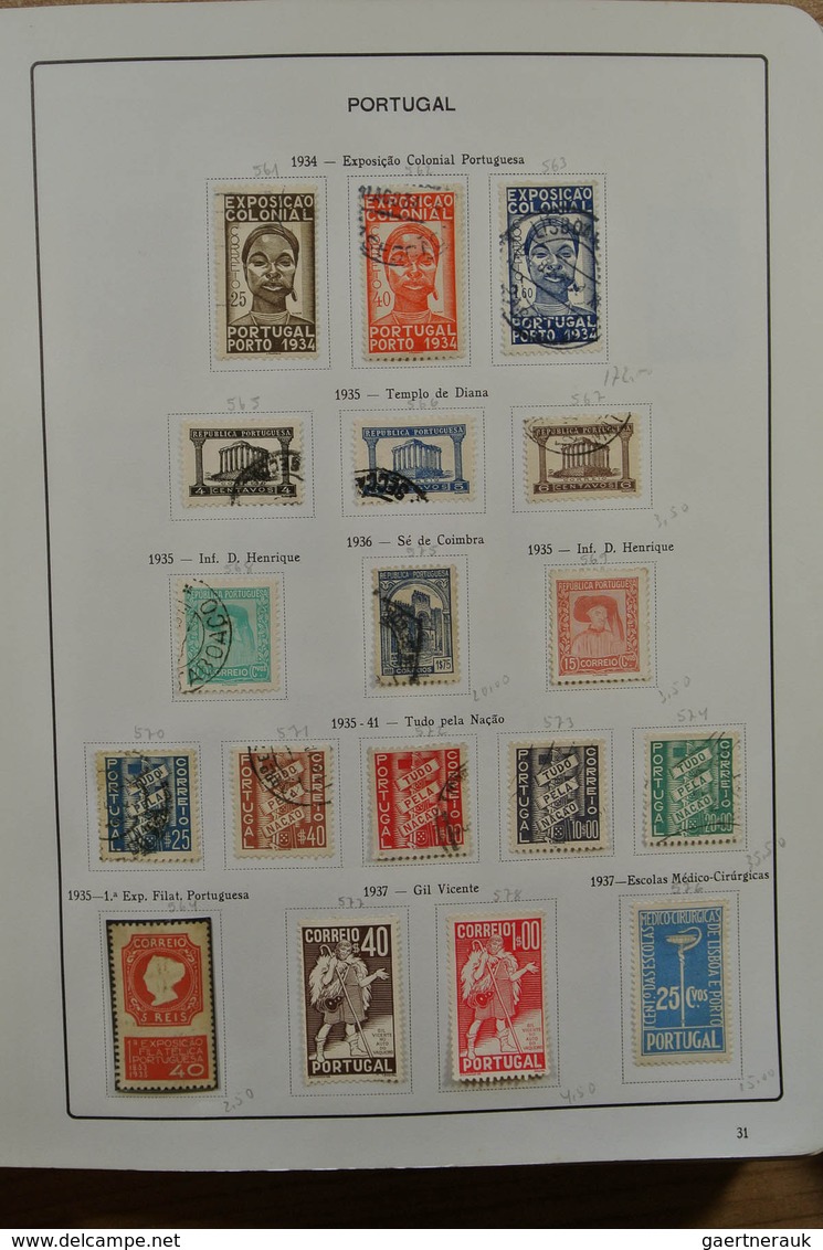 27742 Portugal: 1853-1983. Nicely filled, mint hinged and used collection Portugal 1853-1983 in album, inc