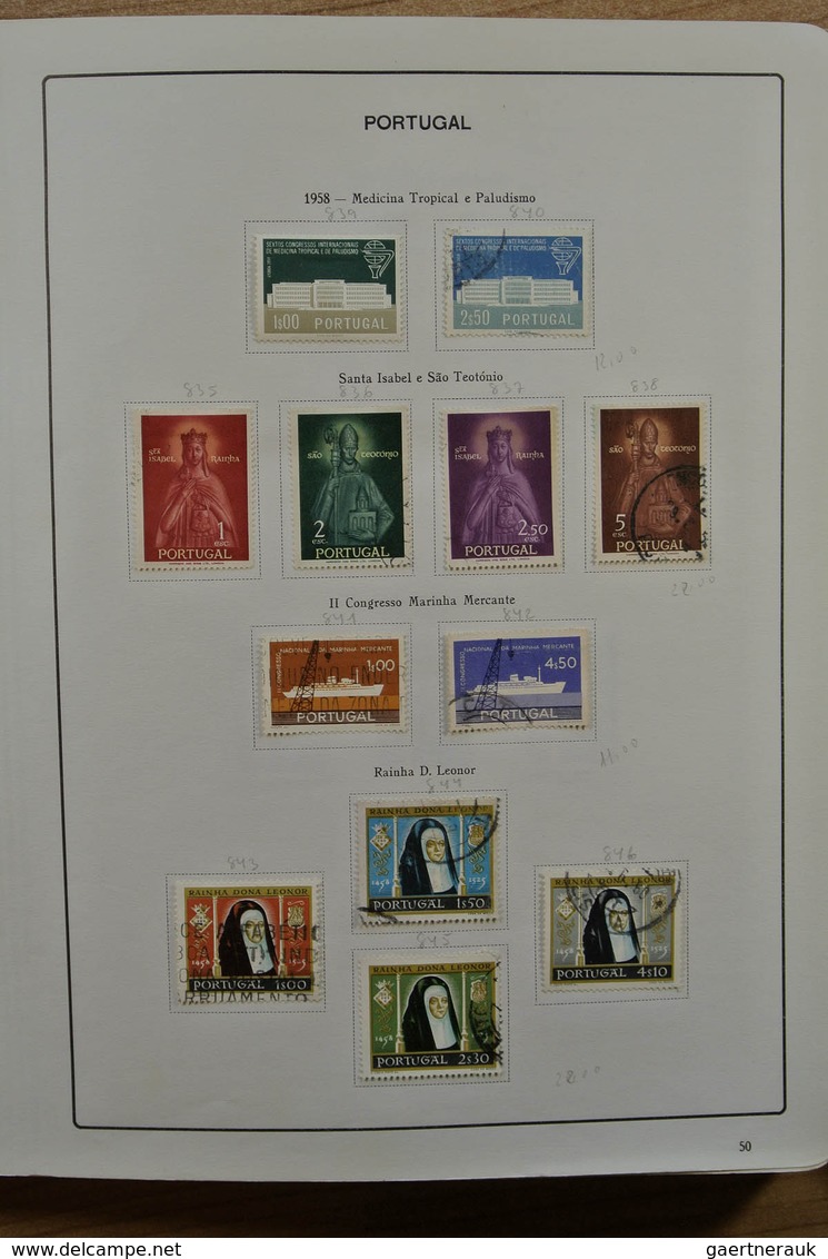 27742 Portugal: 1853-1983. Nicely filled, mint hinged and used collection Portugal 1853-1983 in album, inc