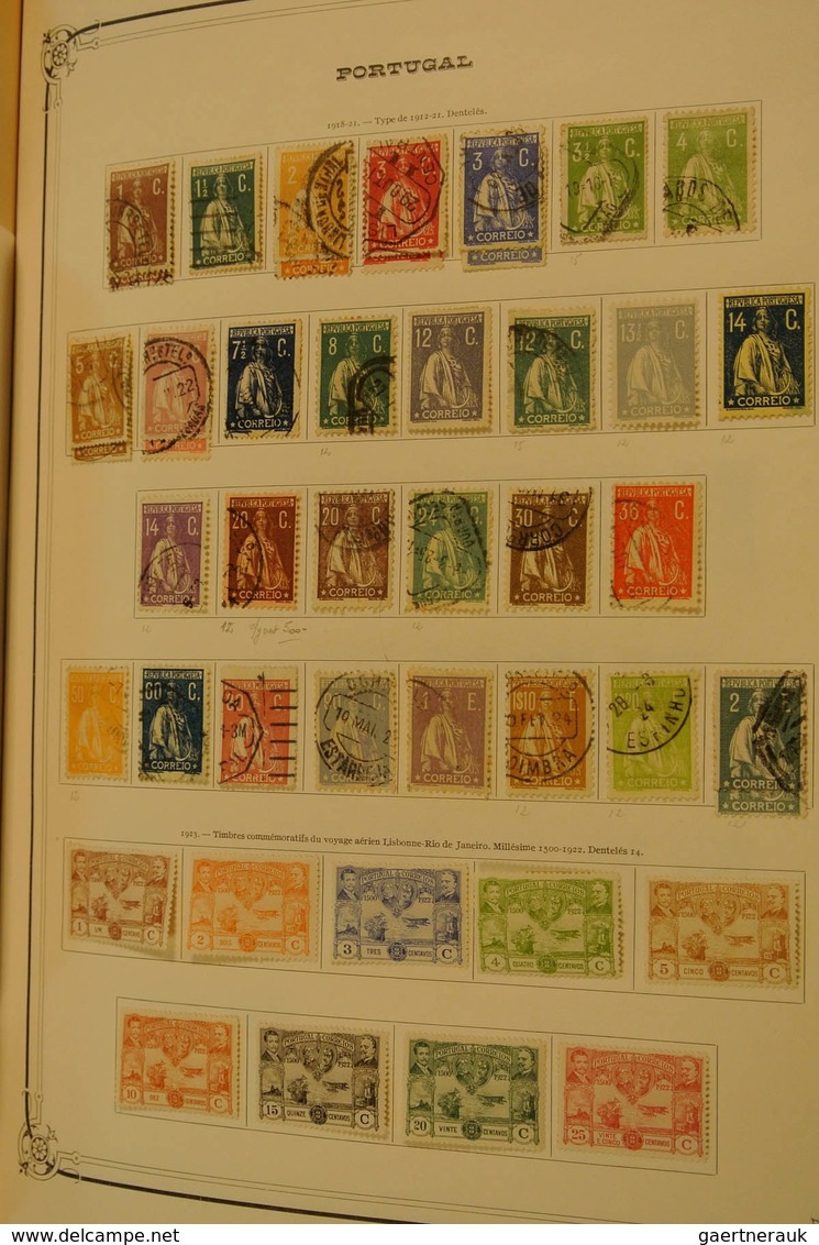 27743 Portugal: 1853/1966: Well Filled, Mint Hinged And Used Collection Portugal 1853-1966 In Old Yvert Al - Lettres & Documents