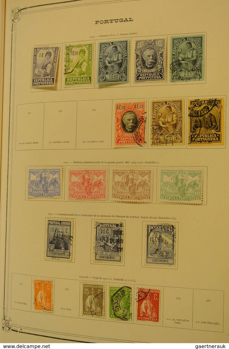 27743 Portugal: 1853/1966: Well filled, mint hinged and used collection Portugal 1853-1966 in old Yvert al
