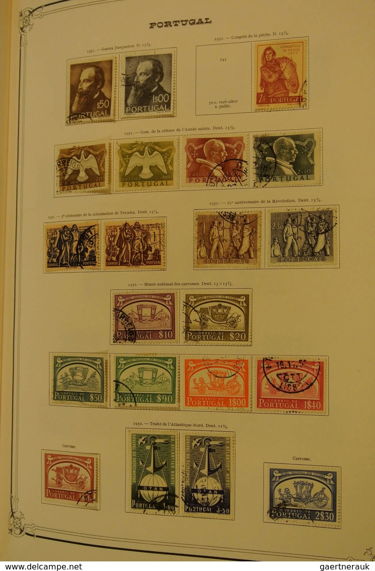 27743 Portugal: 1853/1966: Well filled, mint hinged and used collection Portugal 1853-1966 in old Yvert al