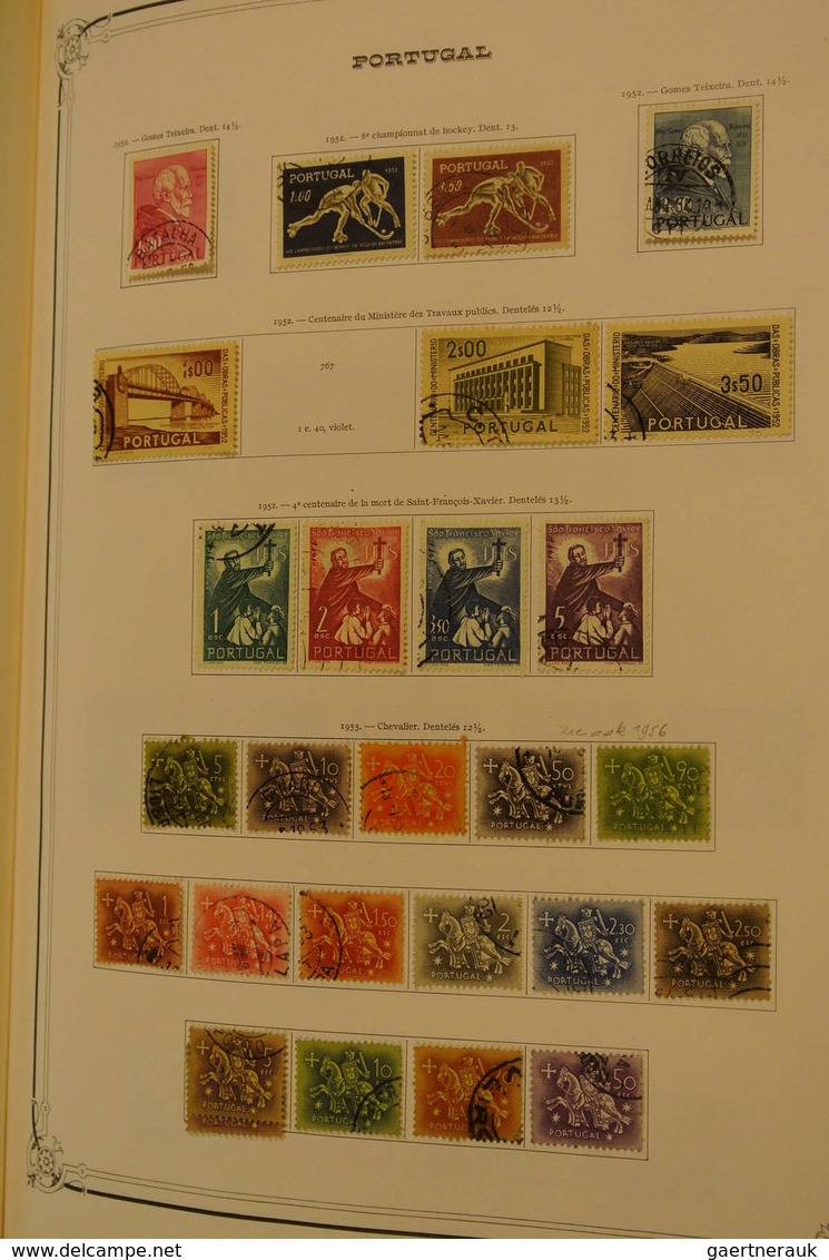 27743 Portugal: 1853/1966: Well filled, mint hinged and used collection Portugal 1853-1966 in old Yvert al