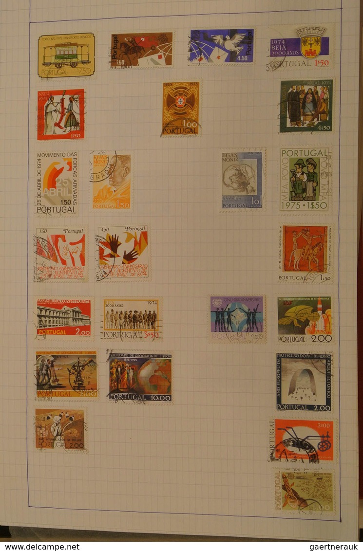 27758 Portugal: 1862/1990: Mint hinged and used collection Portugal 1862-1990 on various albumpages in box