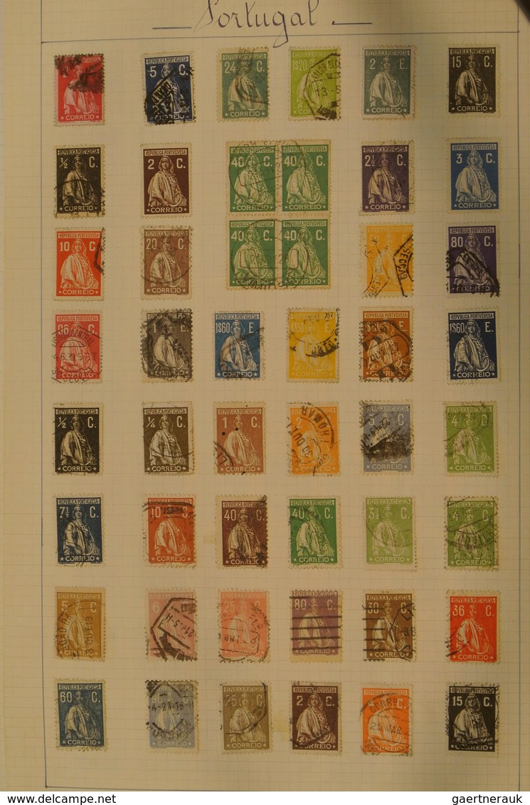 27758 Portugal: 1862/1990: Mint hinged and used collection Portugal 1862-1990 on various albumpages in box