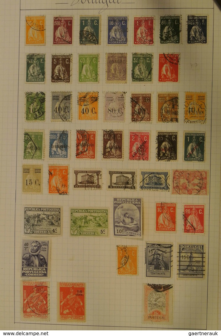 27758 Portugal: 1862/1990: Mint hinged and used collection Portugal 1862-1990 on various albumpages in box