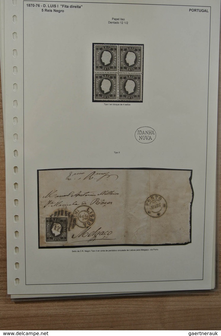 27760 Portugal: 1866-1876. Nice mint hinged and used remainder collection King Luis I 1866-1876 on exhibit