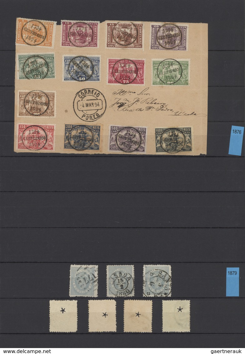 27765 Portugal: 1880/1974, Comprehensive Mint And Used Collection On Stockpages In A Thick Binder, Well Co - Lettres & Documents