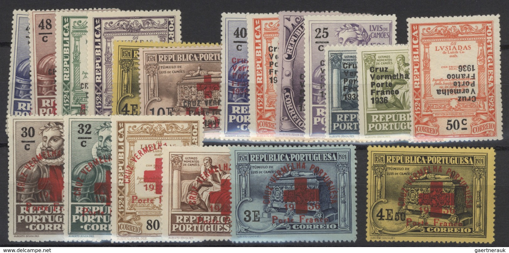 27770 Portugal: 1920/1964, Assortment Comprising A Petty Collection On Leaves Incl. Better Commemoratives - Lettres & Documents