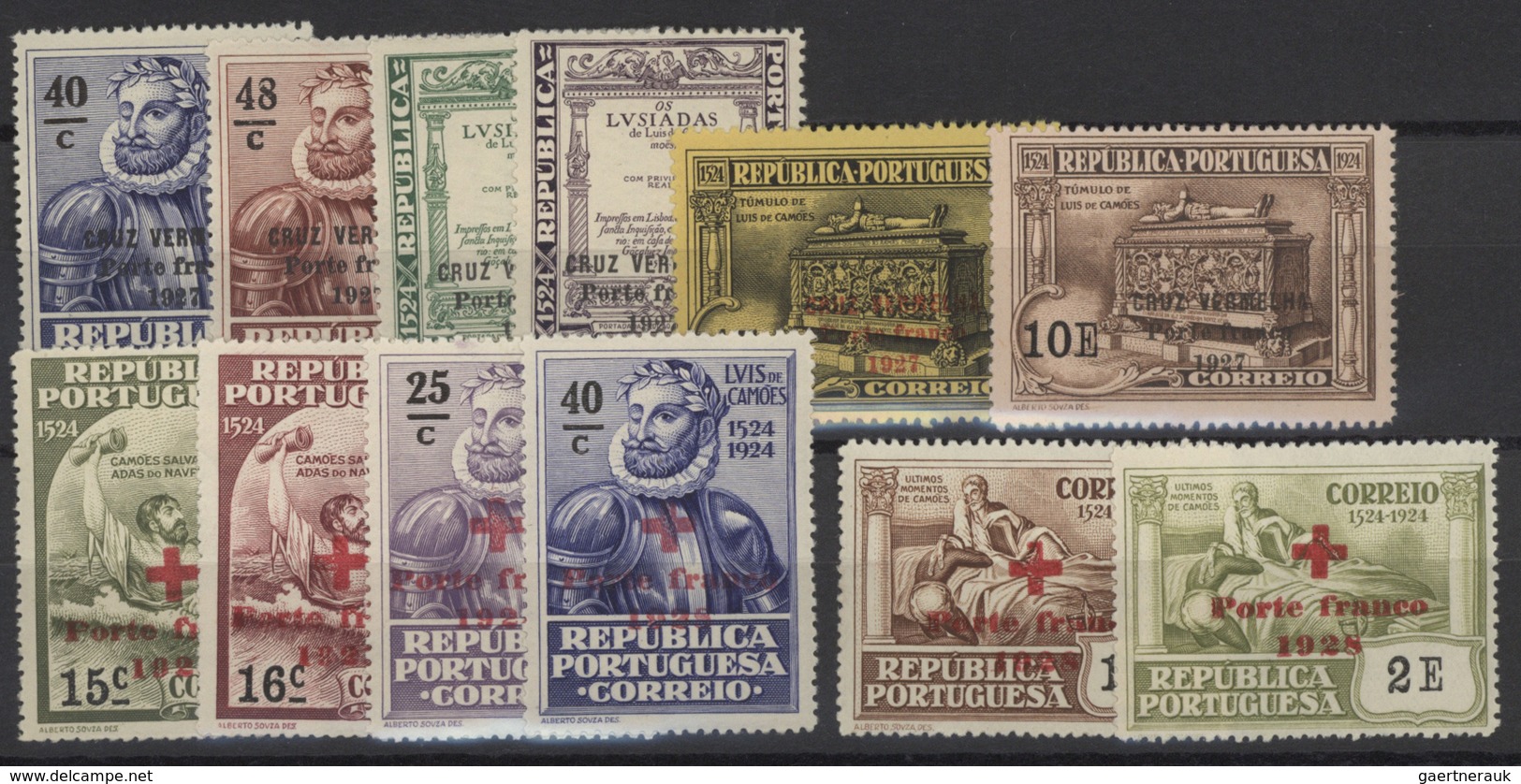 27770 Portugal: 1920/1964, Assortment Comprising A Petty Collection On Leaves Incl. Better Commemoratives - Lettres & Documents