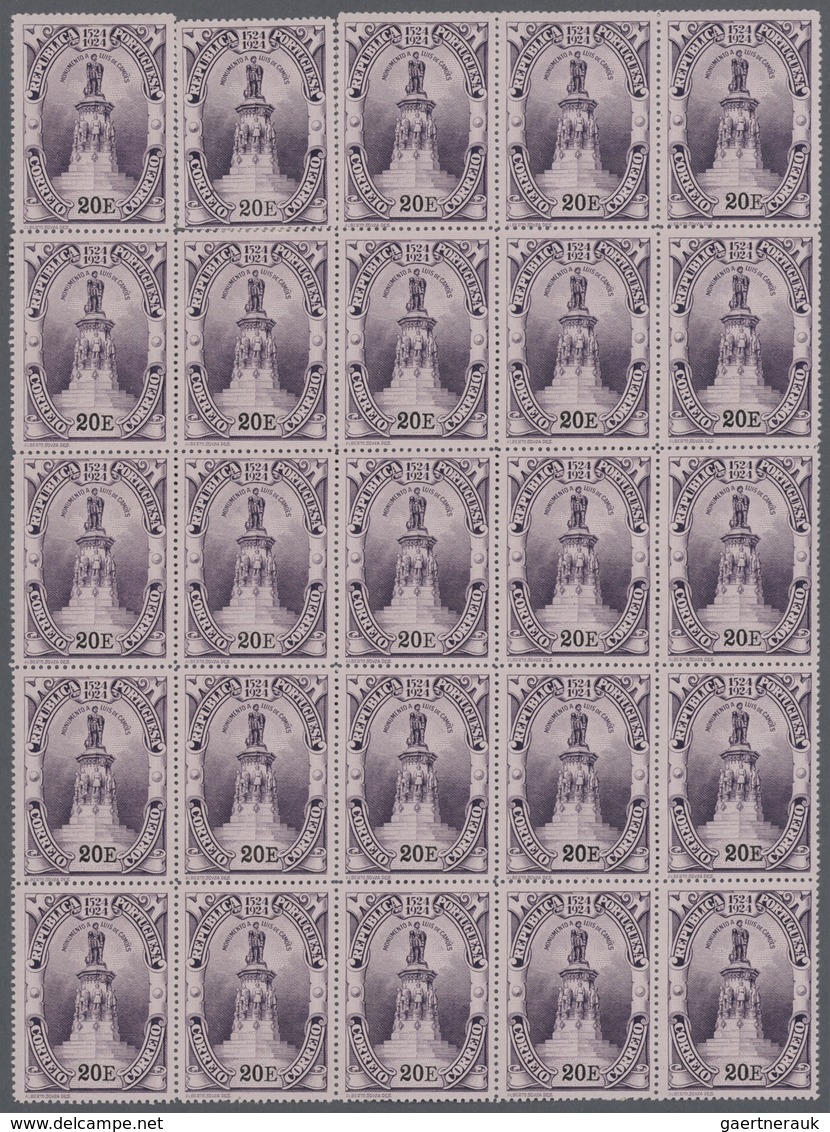 27772 Portugal: 1924, 400th Anniversary Of Birth Of Luís De Camões, Lot Of 26 U/m Complete Sets Within Uni - Lettres & Documents