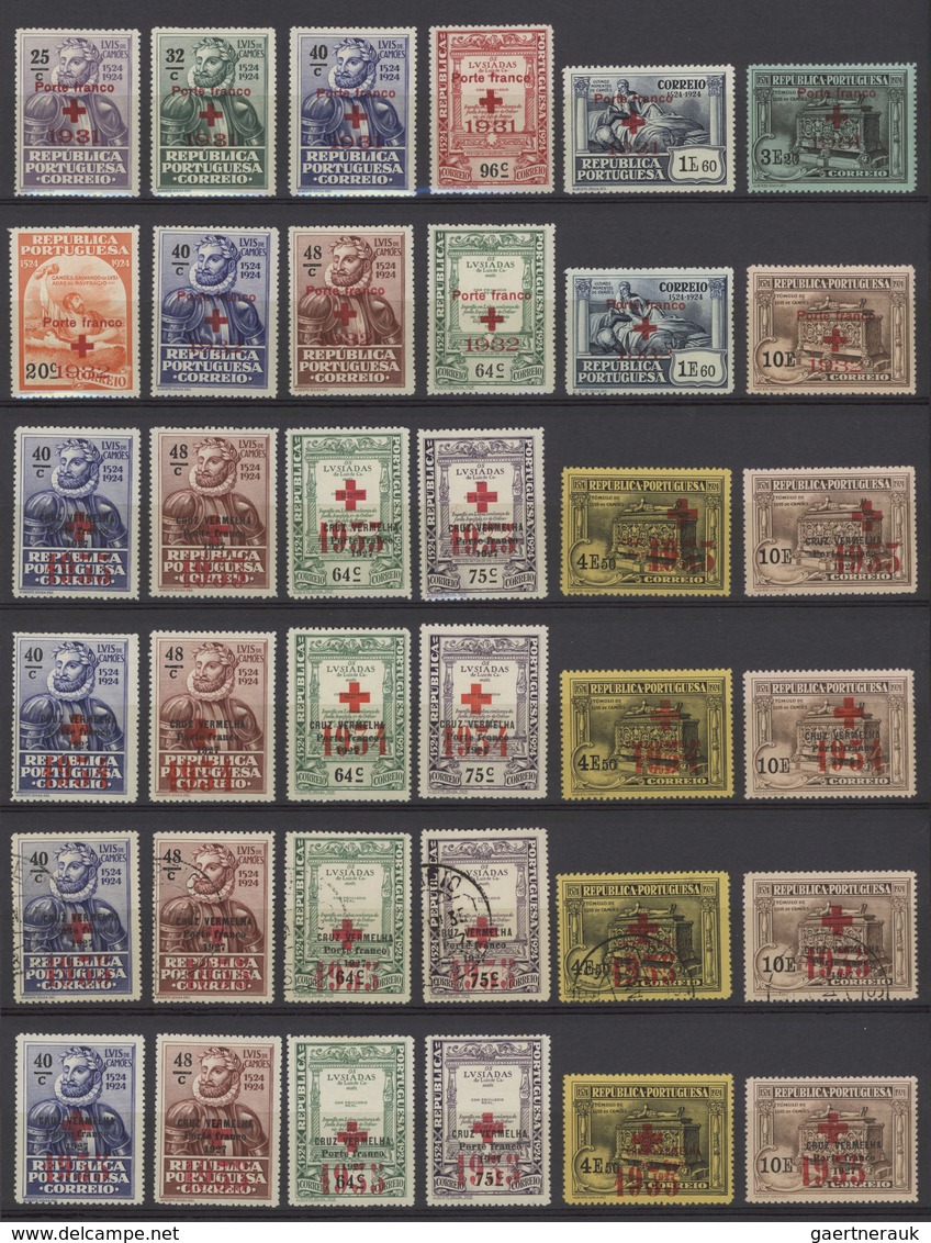 27815 Portugal - Portofreiheitsmarken: Rotes Kreuz: 1916/1943, Mint And Used Collection On Stockpages, Fro - Lettres & Documents