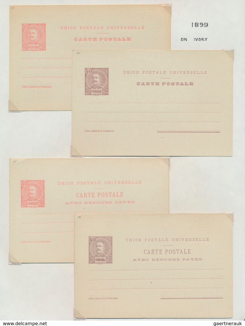 27856 Portugal - Madeira - Funchal: 1878/1908, Collection With 67 Mostly Mint Postal Stationery Cards, Com - Funchal