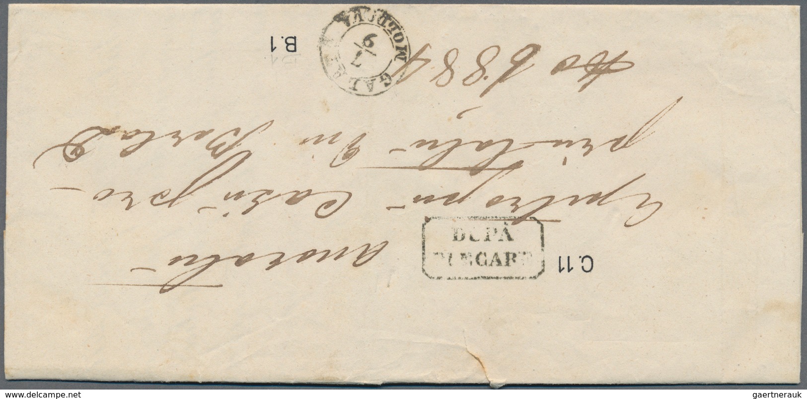 27862 Rumänien: 1860 Around, 25 Letters Or Big Parts With Better Cancellations Like Calafat, Braila, Kraio - Lettres & Documents