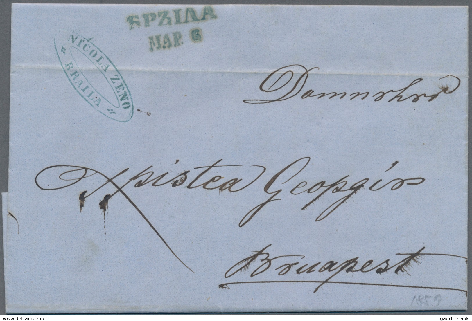 27862 Rumänien: 1860 Around, 25 Letters Or Big Parts With Better Cancellations Like Calafat, Braila, Kraio - Lettres & Documents