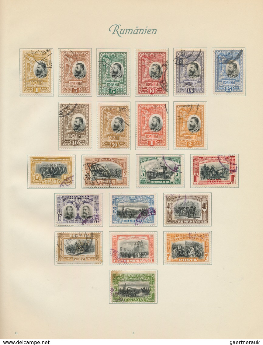 27864 Rumänien: 1862/1938, Mint And Used Collection On Album Pages, Nice Section Classic Period With Coat - Lettres & Documents