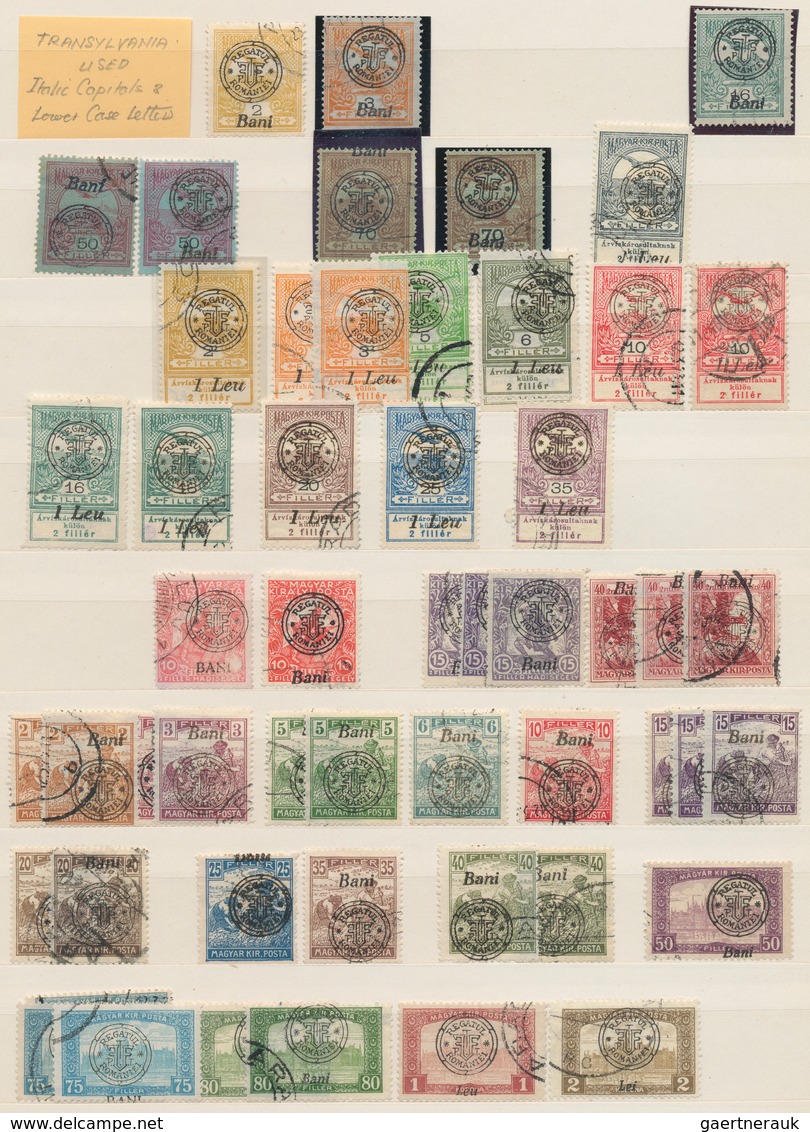 27889 Rumänien - Neu-Rumänien: 1919, Used Collection Of Apprx. 180 Stamps, Well Sorted Throughout Incl. Bo - Autres & Non Classés