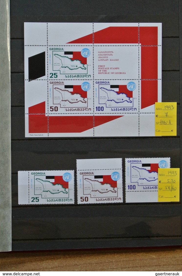 27891 Russland / Sowjetunion / GUS / Nachfolgestaaaten: Box with 7 stcokbooks eith MNH modern material til