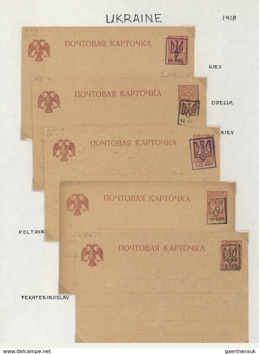 27930 Russland - Ganzsachen: 1872/1918, Collection With Ca.70 Mostly Mint Postal Stationeries, Predominant - Entiers Postaux