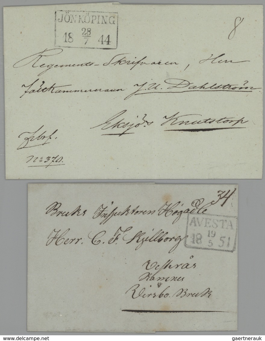 27963 Schweden: 1722/1960, Interesting Lot Of Ca. 55 Better Covers And 9 Regulations For Post Offices (172 - Neufs