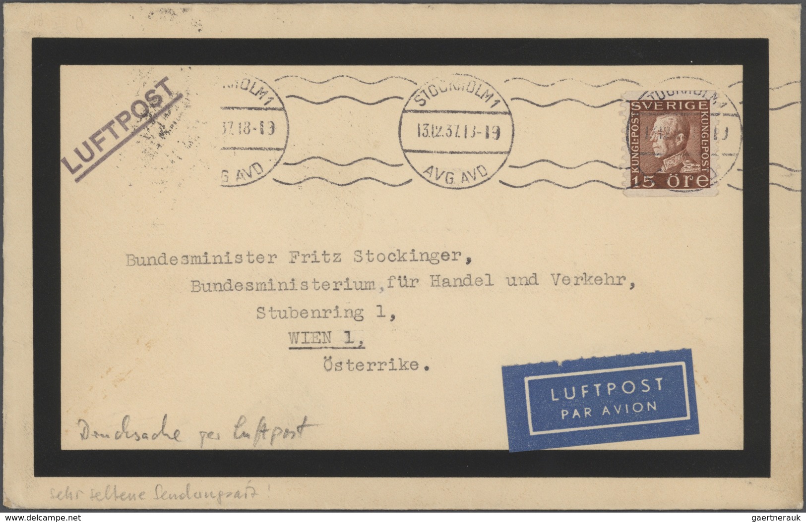27963 Schweden: 1722/1960, interesting lot of ca. 55 better covers and 9 regulations for post offices (172