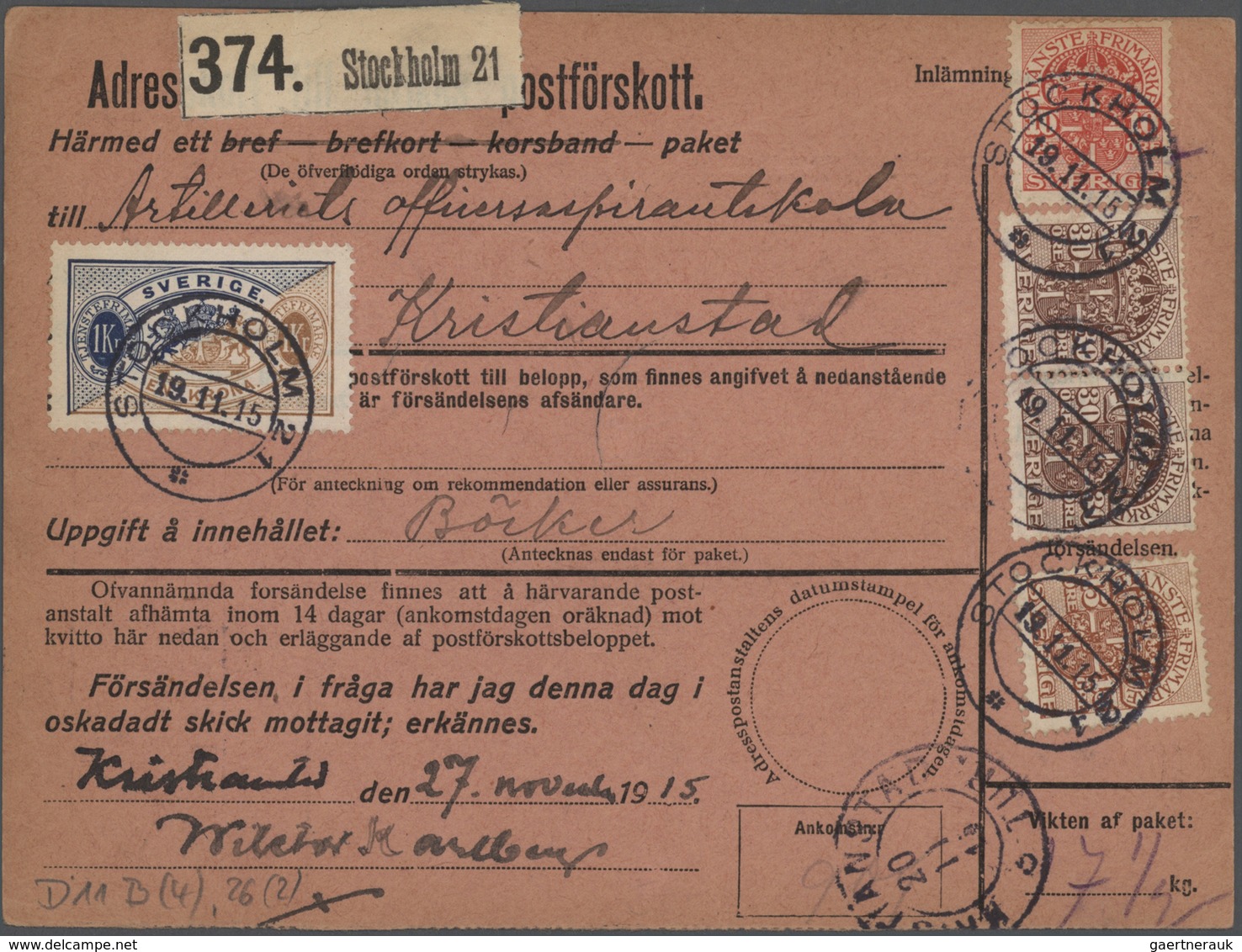 27963 Schweden: 1722/1960, interesting lot of ca. 55 better covers and 9 regulations for post offices (172