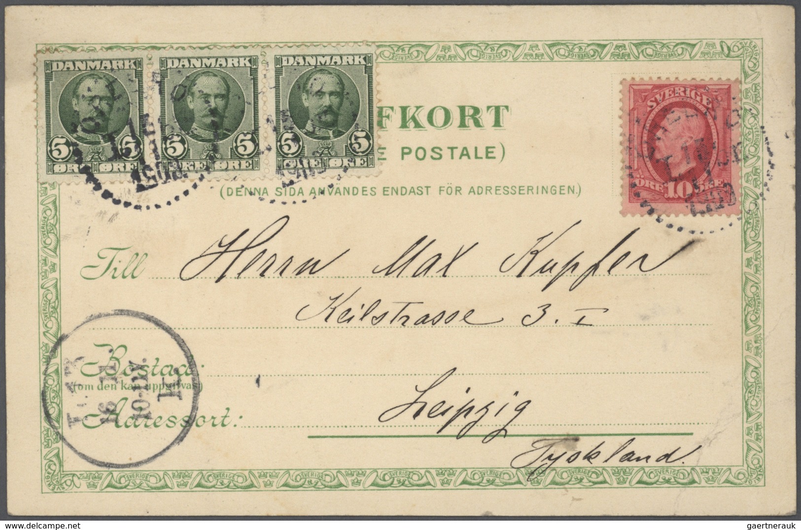 27966 Schweden: 1850/1960 (ca) Ungefähr 460 Belege - Größtenteils Bedarf, Viele Briefe, Formulare, ... Ab - Neufs