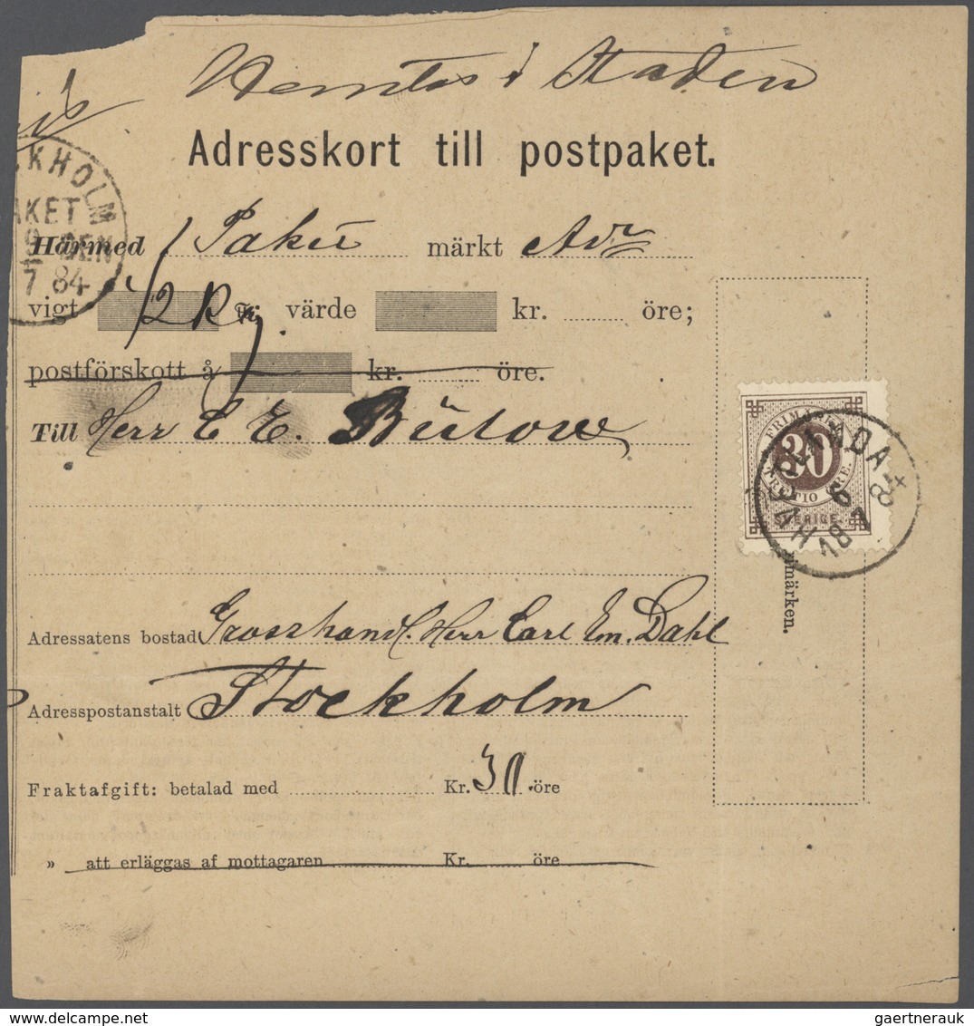 27966 Schweden: 1850/1960 (ca) ungefähr 460 Belege - größtenteils Bedarf, viele Briefe, Formulare, ... ab