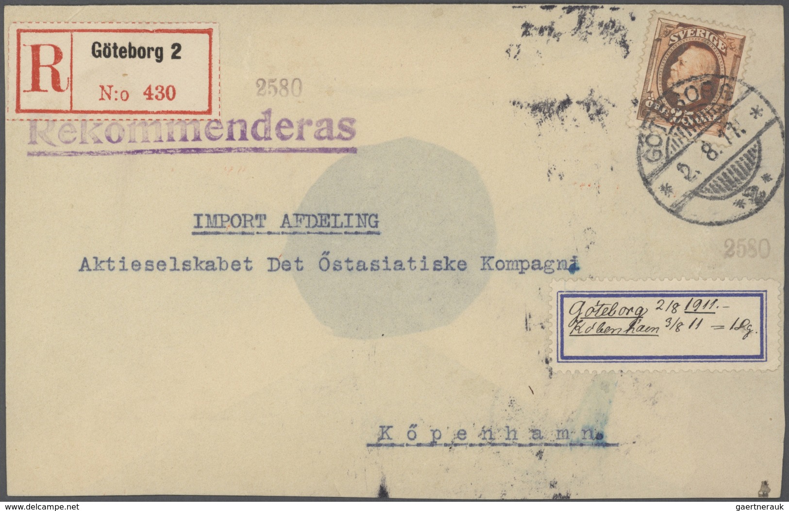 27966 Schweden: 1850/1960 (ca) ungefähr 460 Belege - größtenteils Bedarf, viele Briefe, Formulare, ... ab