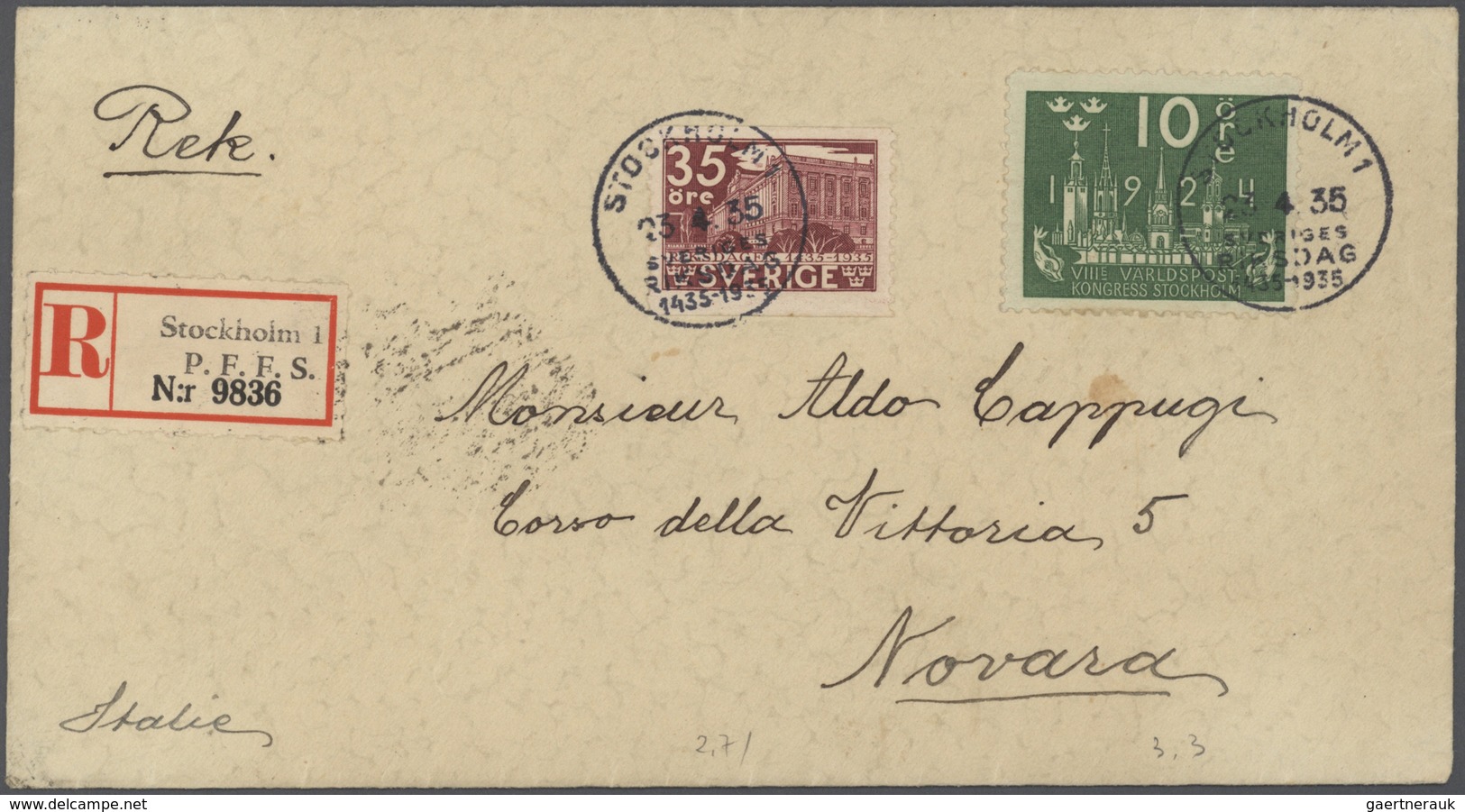 27966 Schweden: 1850/1960 (ca) ungefähr 460 Belege - größtenteils Bedarf, viele Briefe, Formulare, ... ab