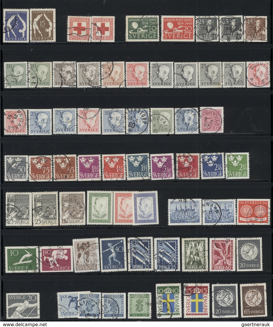 27972 Schweden: 1855/1954, Comprehensive Collection With Strength In The Classic And Semi-classic Period, - Neufs