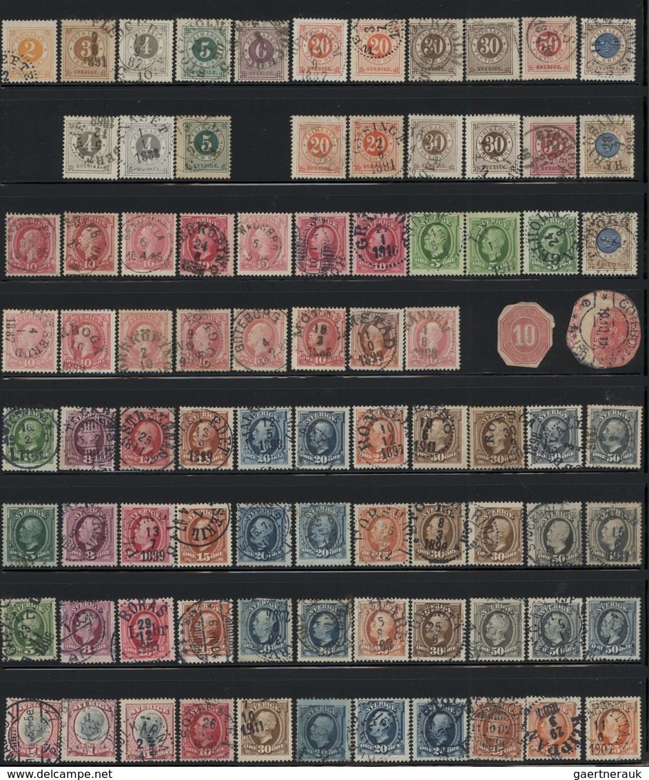 27972 Schweden: 1855/1954, comprehensive collection with strength in the classic and semi-classic period,