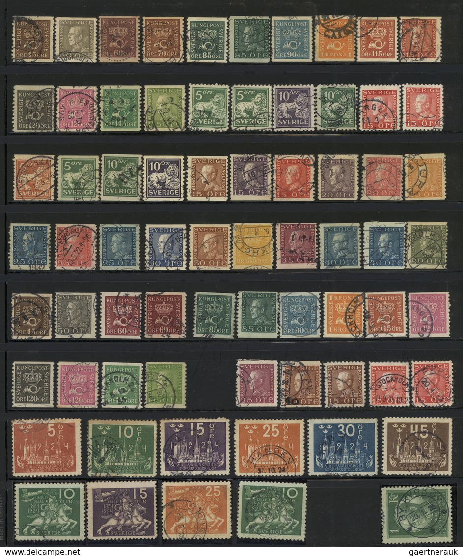 27972 Schweden: 1855/1954, comprehensive collection with strength in the classic and semi-classic period,