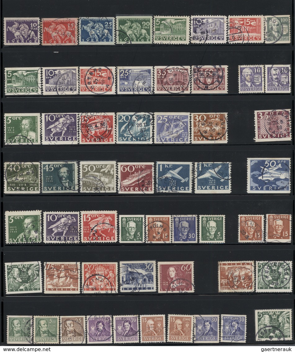 27972 Schweden: 1855/1954, comprehensive collection with strength in the classic and semi-classic period,