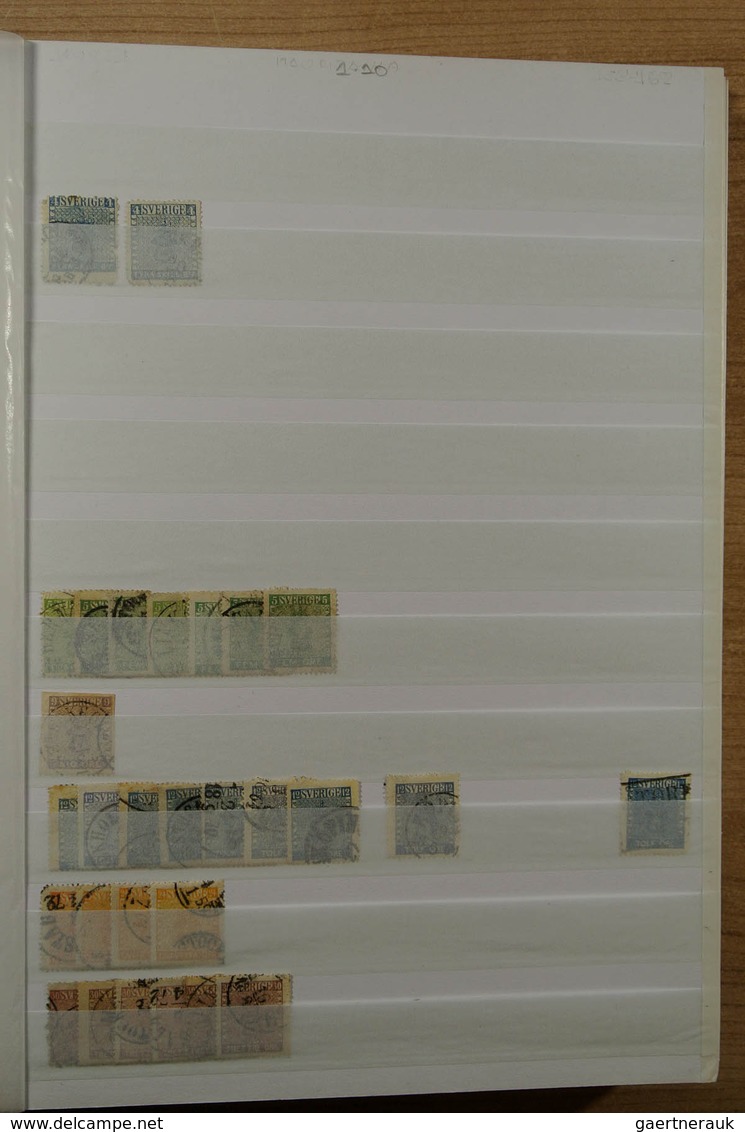27975 Schweden: 1855-2001. Very Extensive, MNH, Mint Hinged And Used Stock Sweden 1855-2001 In 4 Stockbook - Neufs