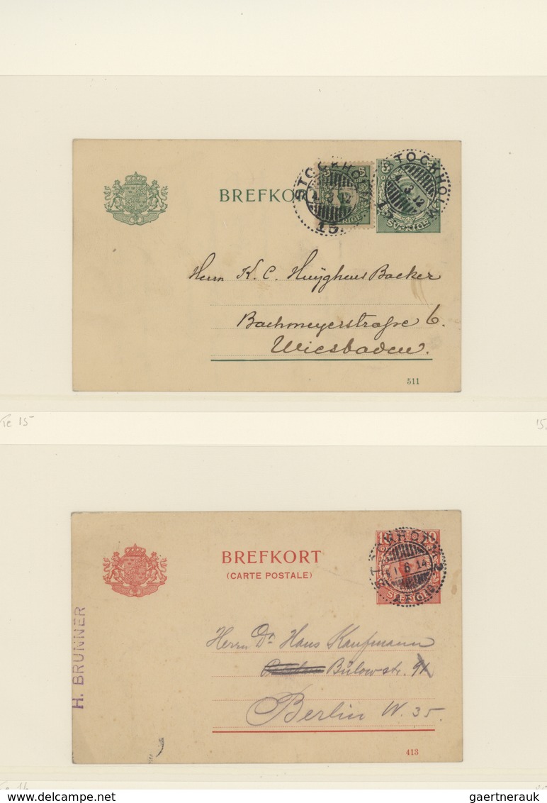 27977 Schweden: 1858/1998, Used Colllection/accumulation In Three Schaubek Albums, Well Sorted From Ancien - Neufs