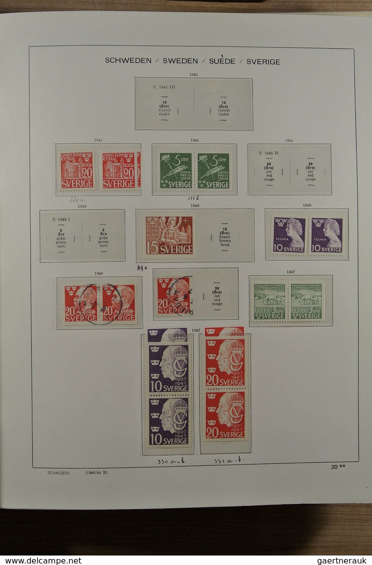 27978 Schweden: 1858-1988. Nicely filled, mostly MNH (but also some mint hinged and used material) collect