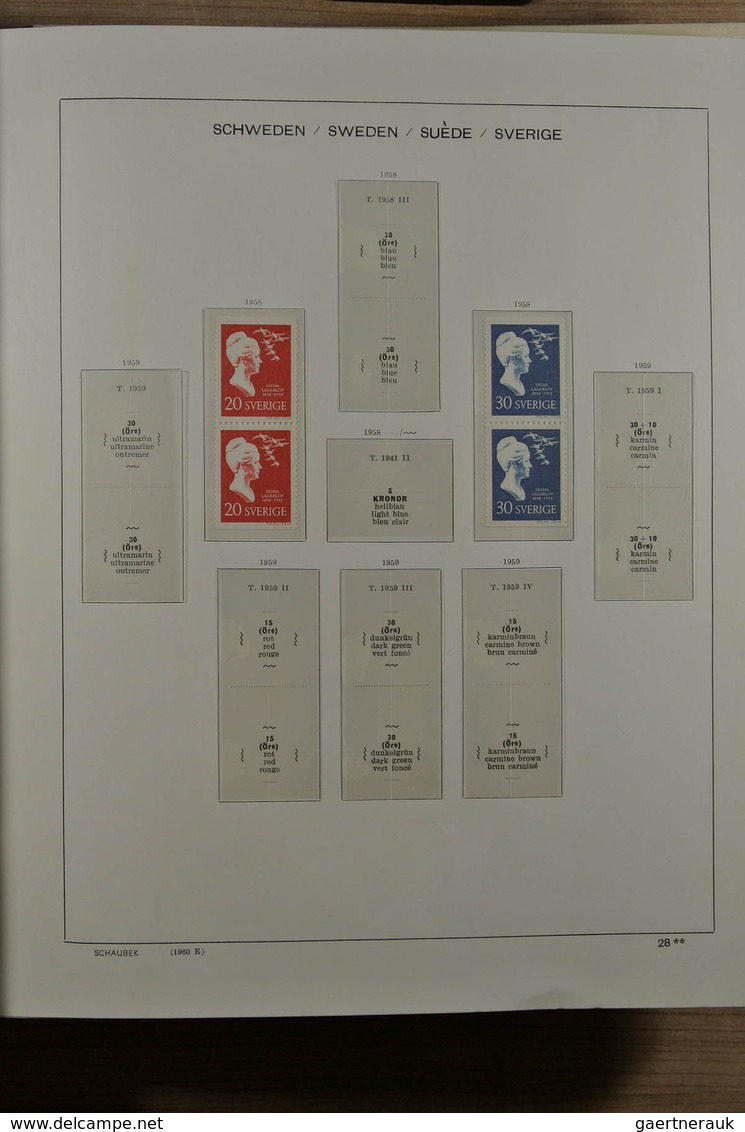 27978 Schweden: 1858-1988. Nicely filled, mostly MNH (but also some mint hinged and used material) collect